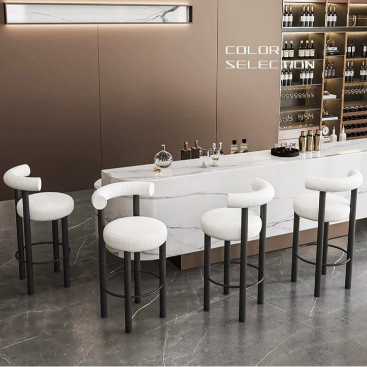 RODRIGO Modern Boucle Bar Stool