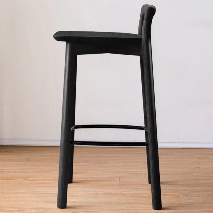GAREN Japandi Solid Wood Bar Stool