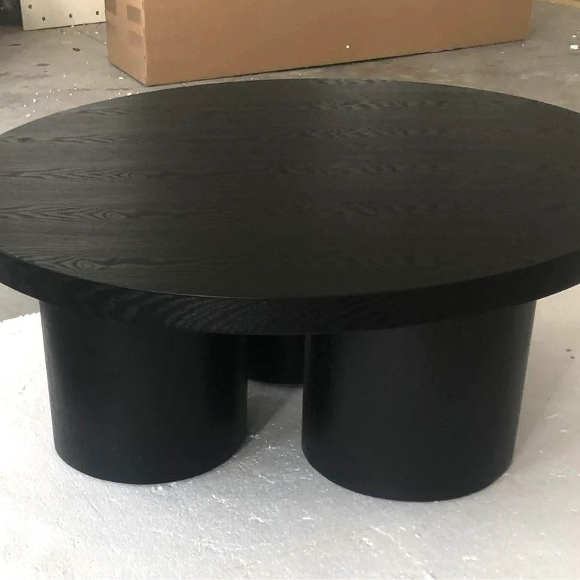 NEISTAT Modern Solid Wood Round Coffee Table