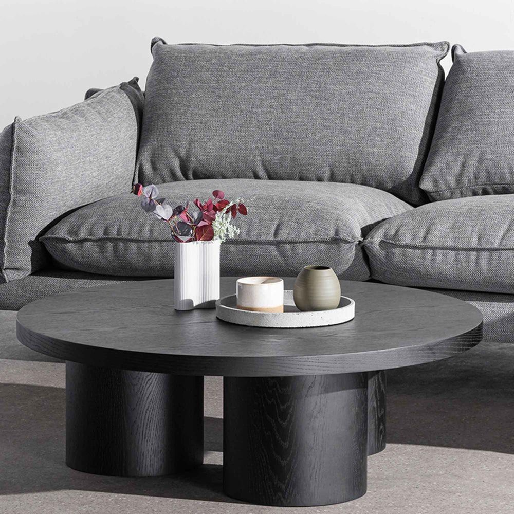NEISTAT Modern Solid Wood Round Coffee Table