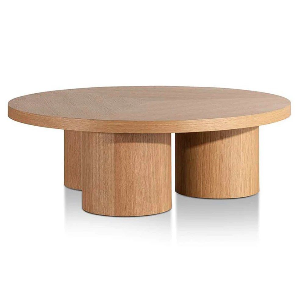 NEISTAT Modern Solid Wood Round Coffee Table