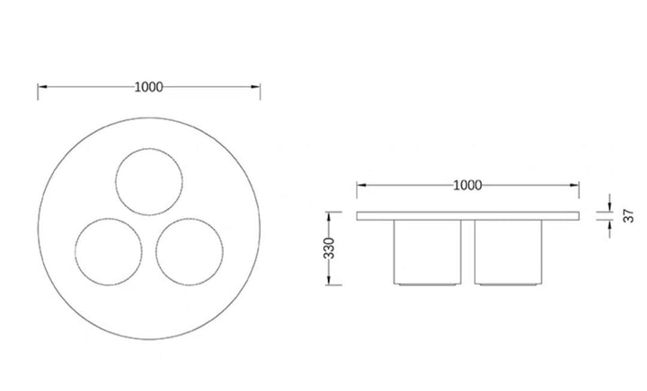 NEISTAT Modern Solid Wood Round Coffee Table