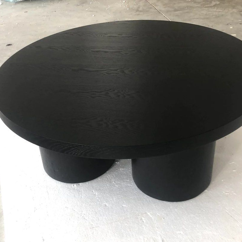 NEISTAT Modern Solid Wood Round Coffee Table