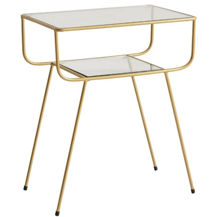 VITO Minimalist Wireframe Glass Side Table