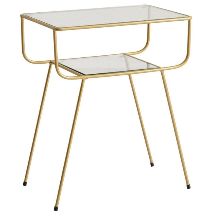VITO Minimalist Wireframe Glass Side Table