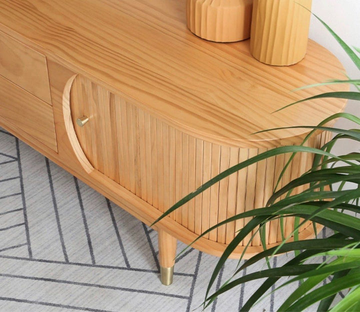 KORD Scandinavian Solid Pine Wood TV Console