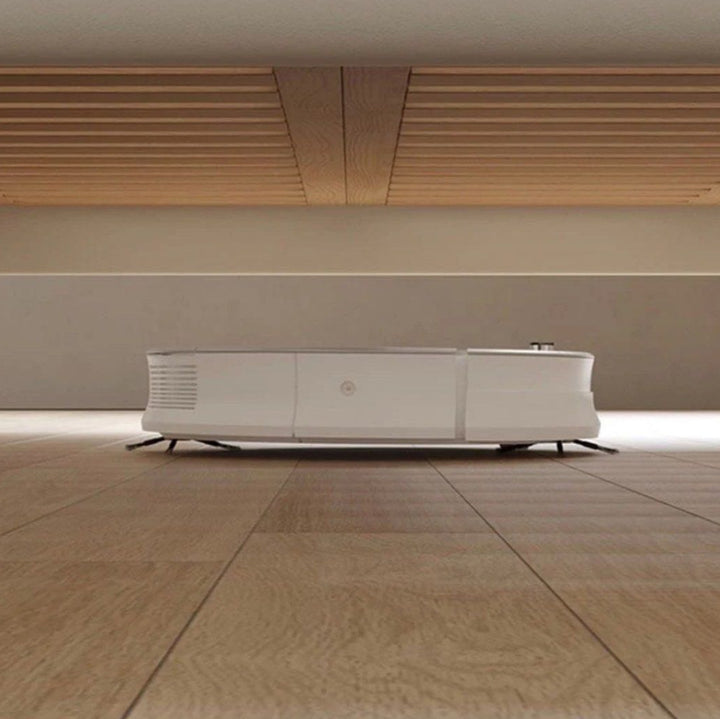 JANIFE Modern Boucle Floating LED Bedframe