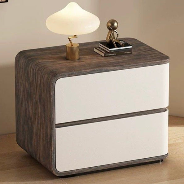 JAQIN Modern Walnut Bedside Table