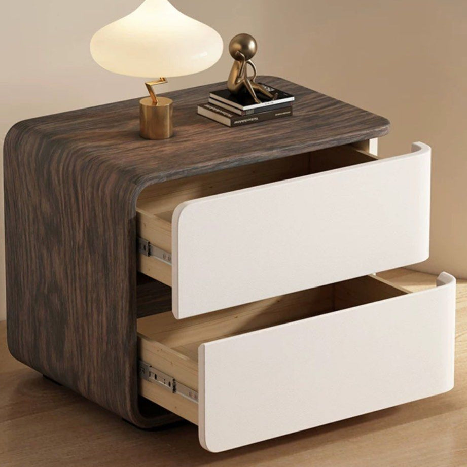 JAQIN Modern Walnut Bedside Table