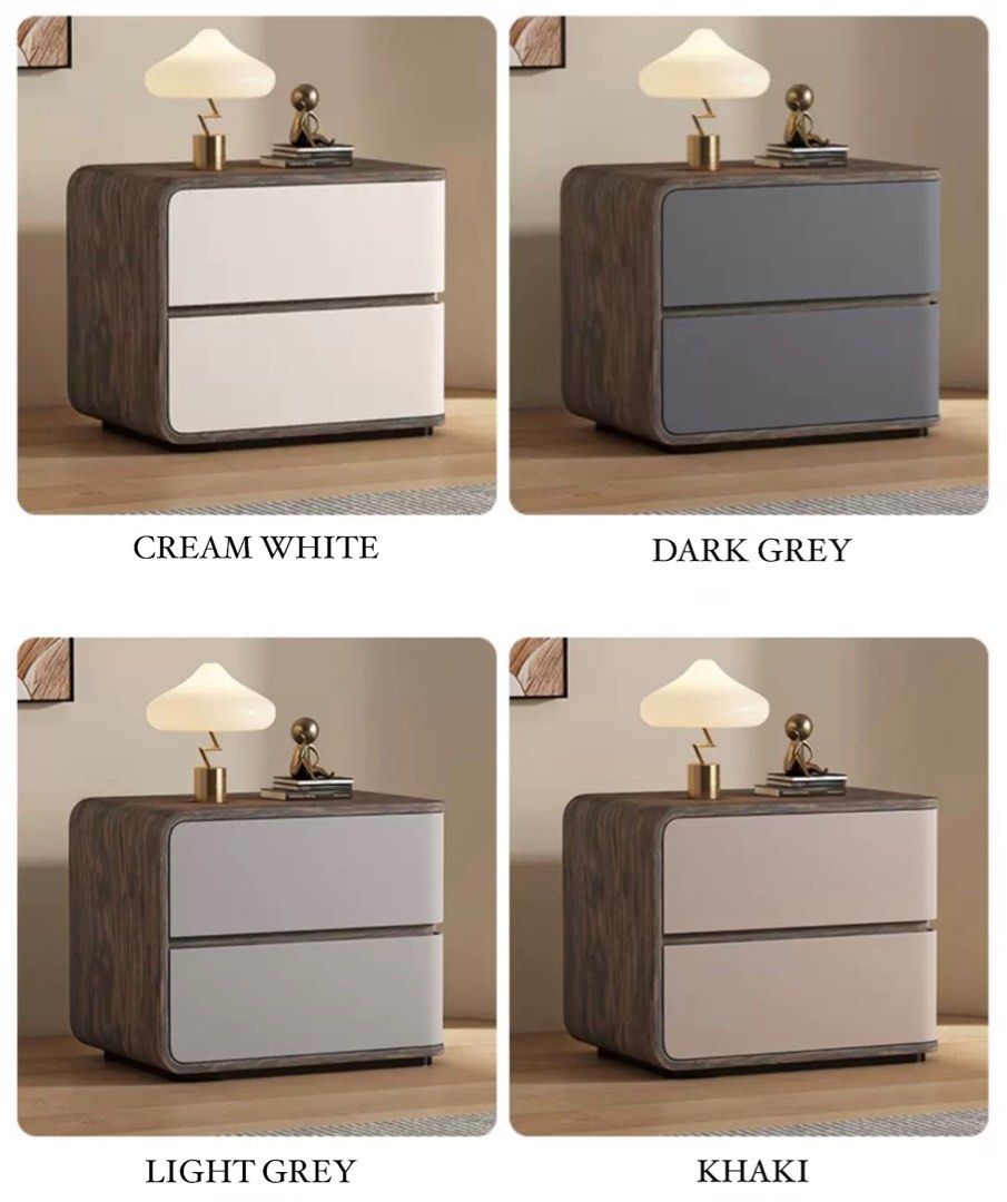 JAQIN Modern Walnut Bedside Table
