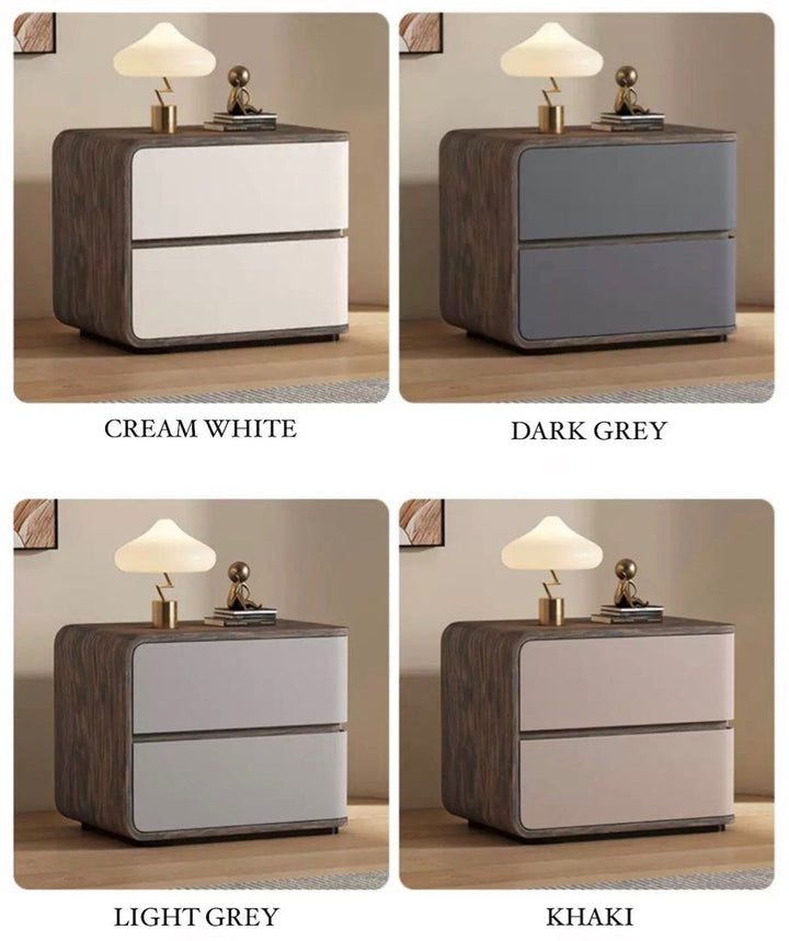 JAQIN Modern Walnut Bedside Table