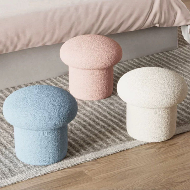 JASVIN Modern Boucle Vanity Stool
