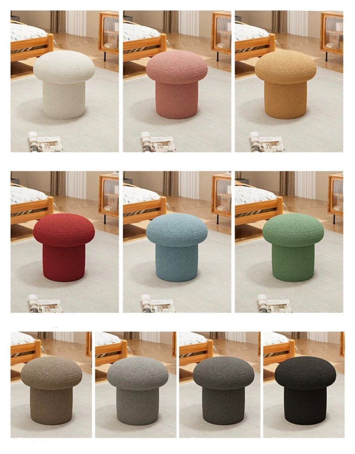 JASVIN Modern Boucle Vanity Stool