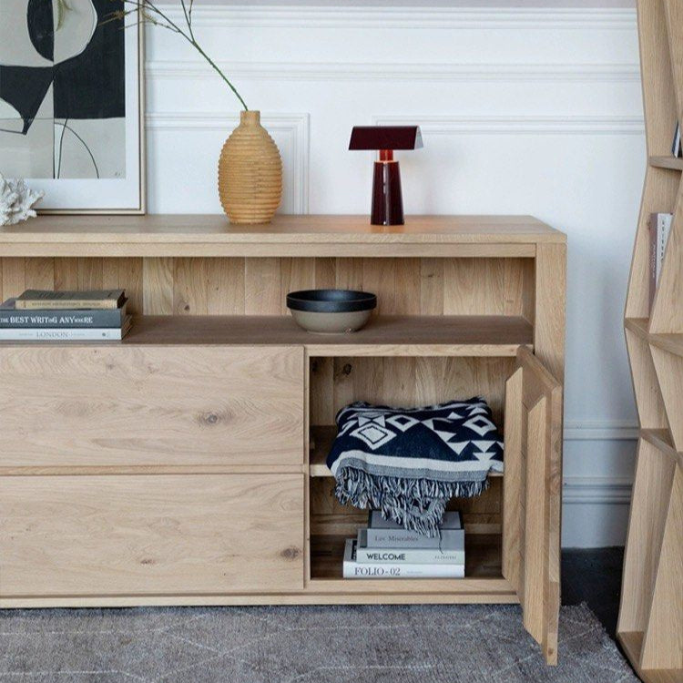 YEBOVE Modern Solid Wood Sideboard