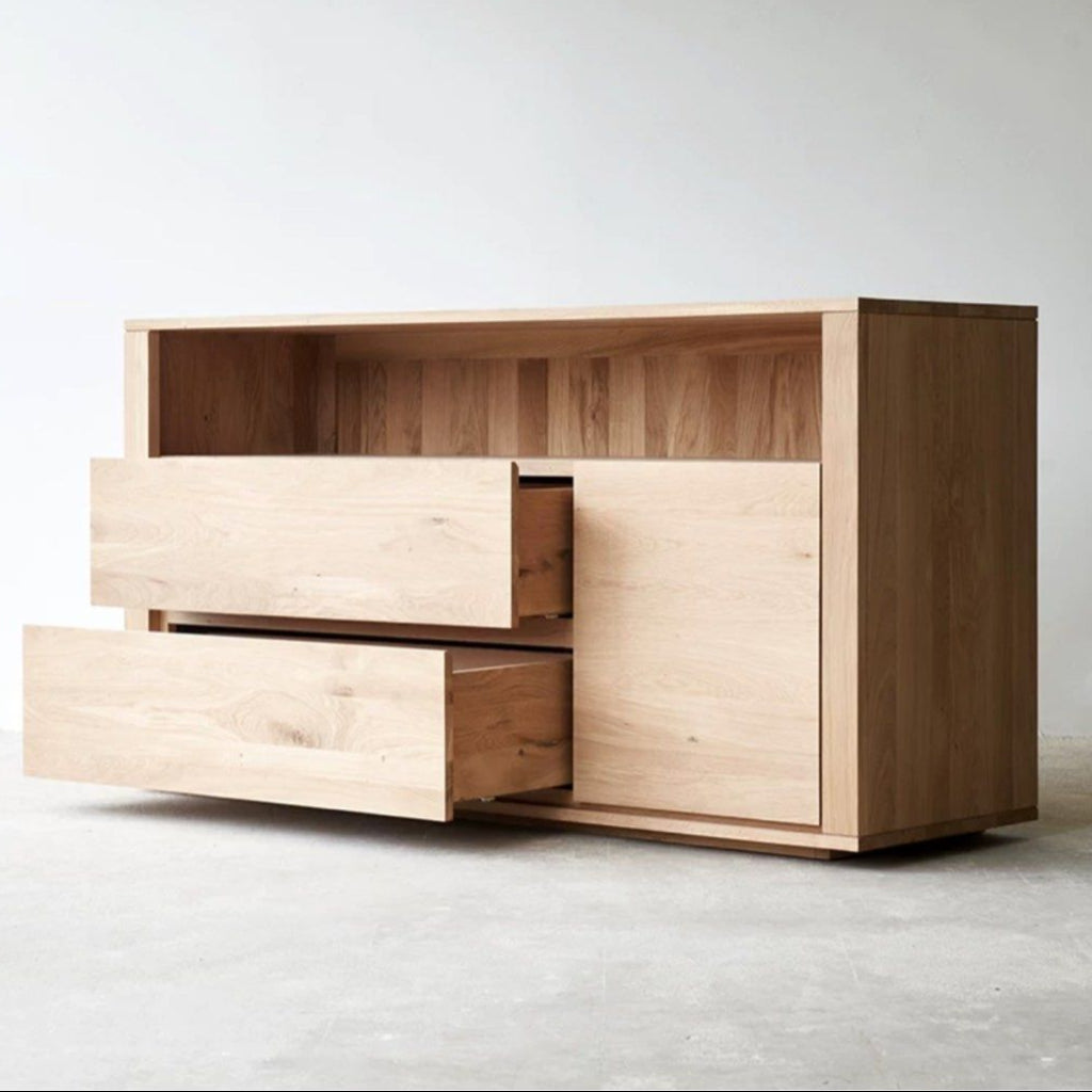 YEBOVE Modern Solid Wood Sideboard