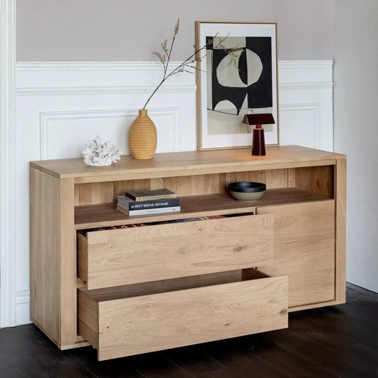 YEBOVE Modern Solid Wood Sideboard
