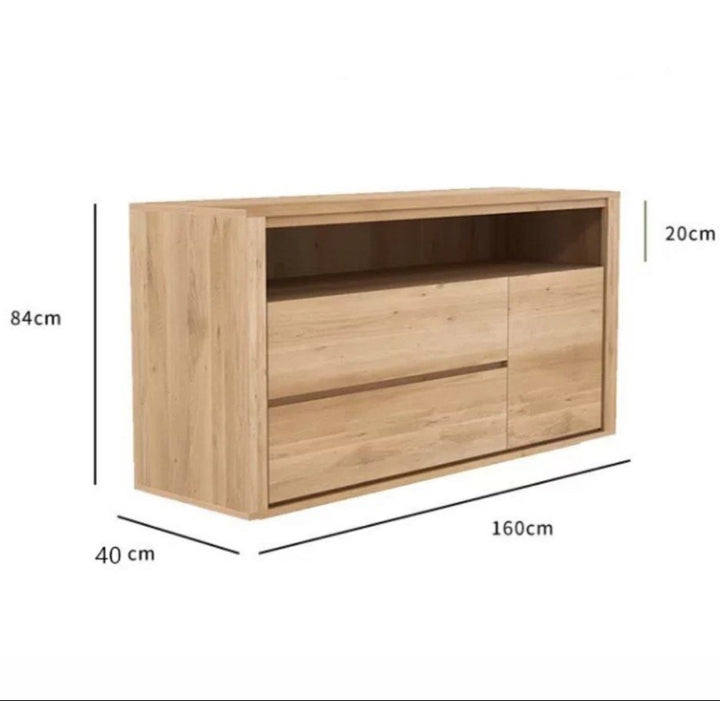 YEBOVE Modern Solid Wood Sideboard