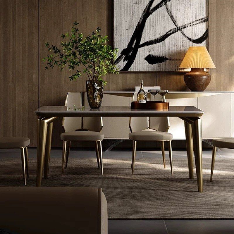 JAYSNE Modern Marble Dining Table