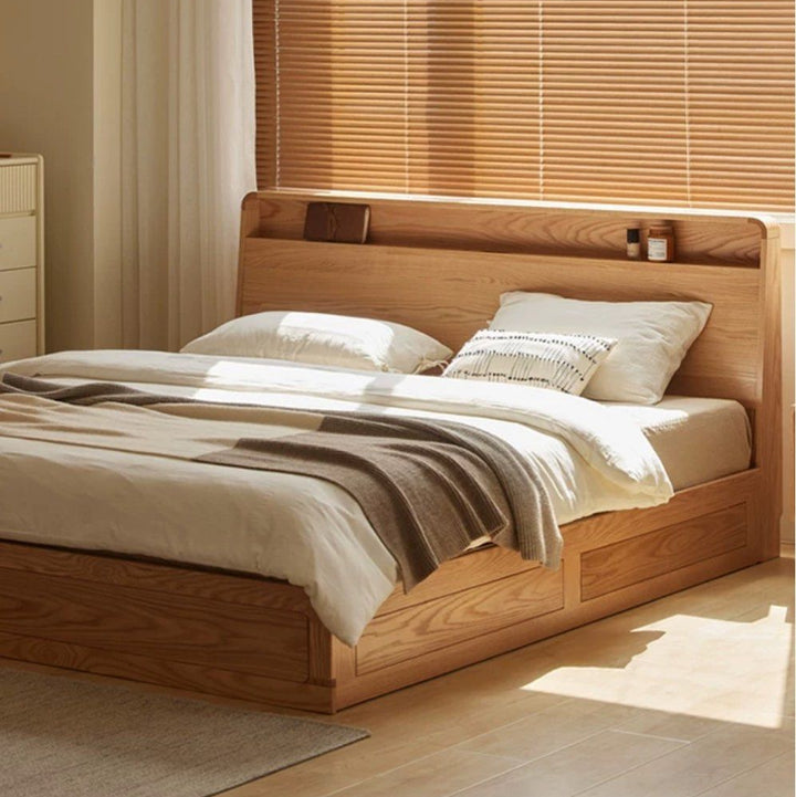 JAUPER Scandinavian Solid Wood Storage Bedframe