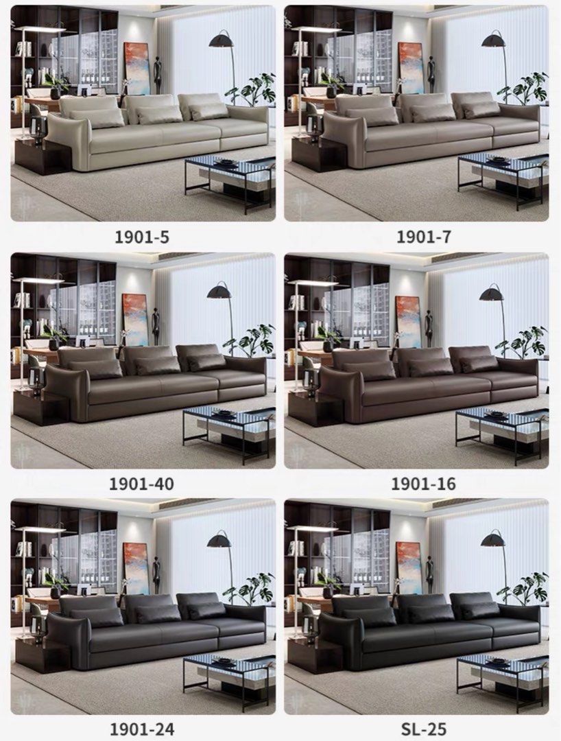 FENELLE Modern Genuine Leather Sofa