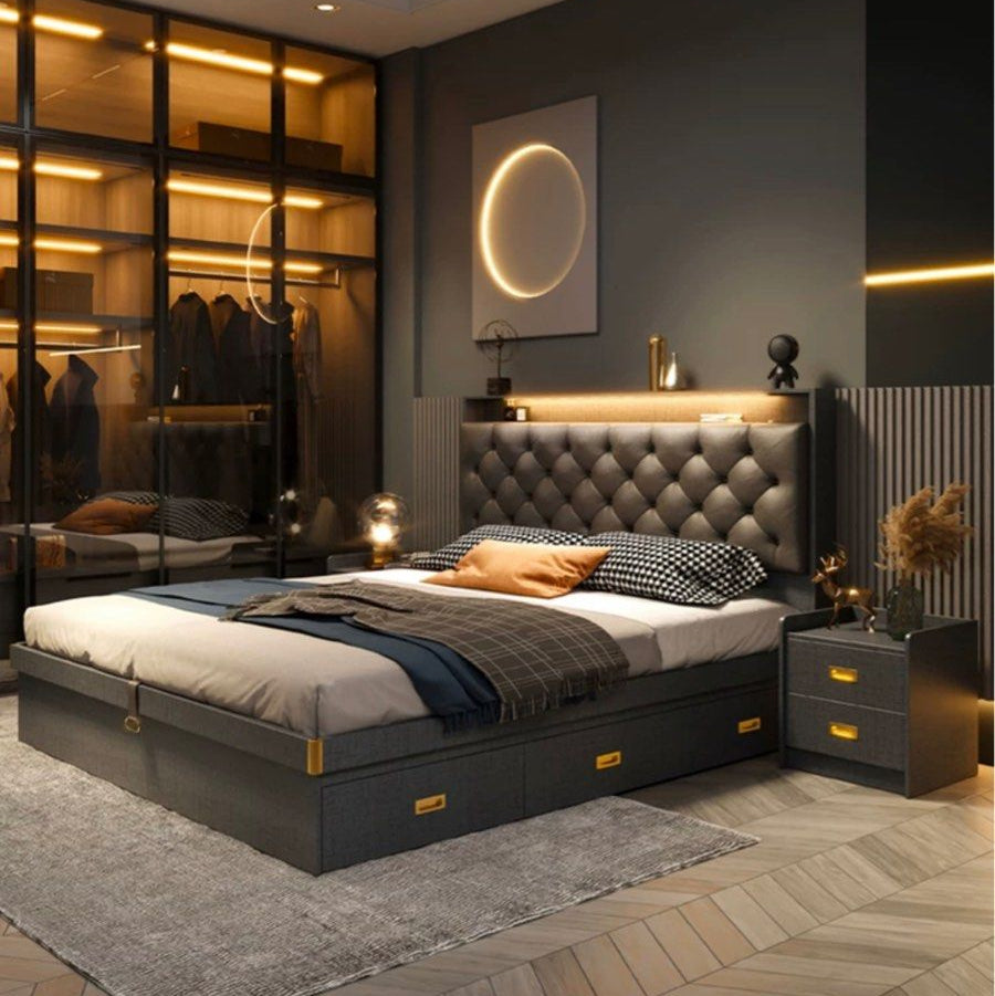JESU Modern LED Bedframe