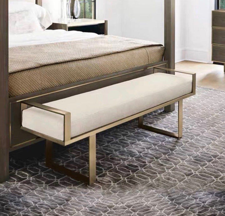ZORAH Modern Gold Frame Bench