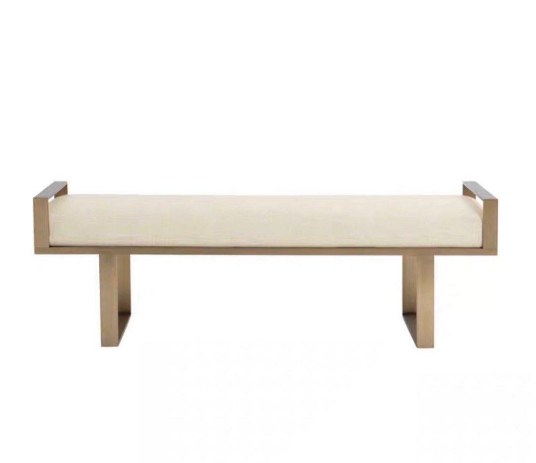 ZORAH Modern Gold Frame Bench