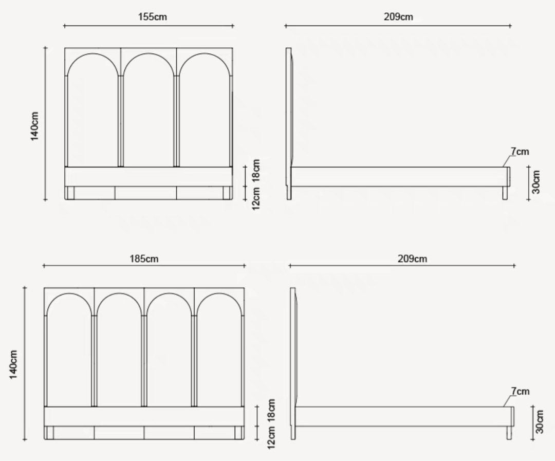 JIRASHI Oriental Solid Wood Bedframe