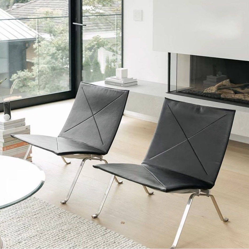 HAEUN Modern Leather Lounge Chair