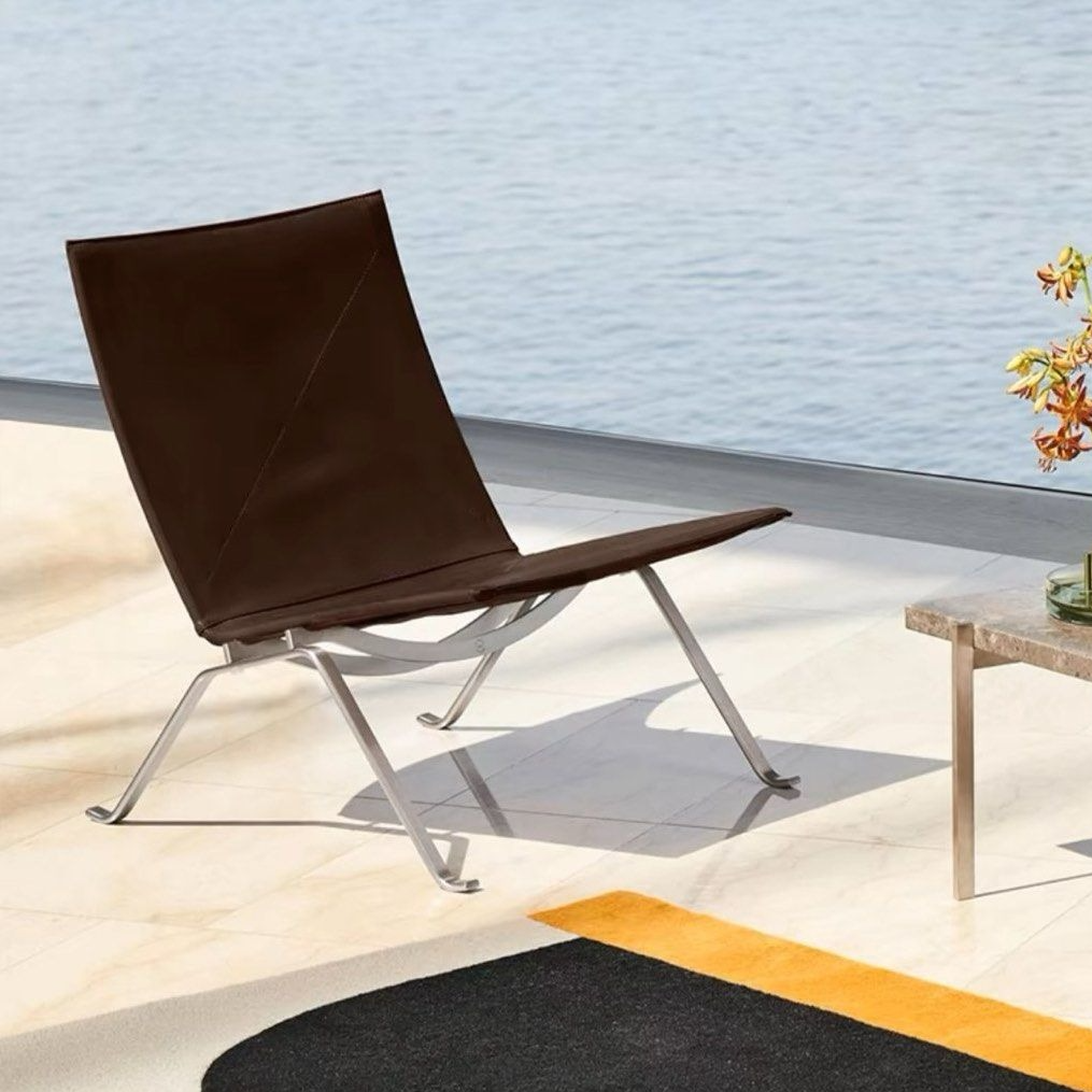 HAEUN Modern Leather Lounge Chair