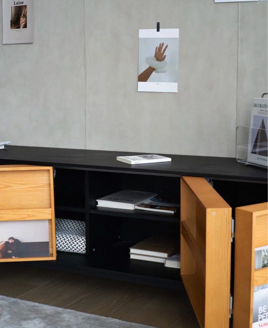 MUSDEN Modern Solid Wood TV Console