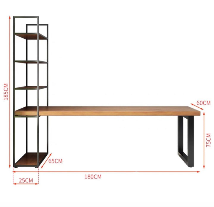 INGMAR Rustic Solid Wood Study Table