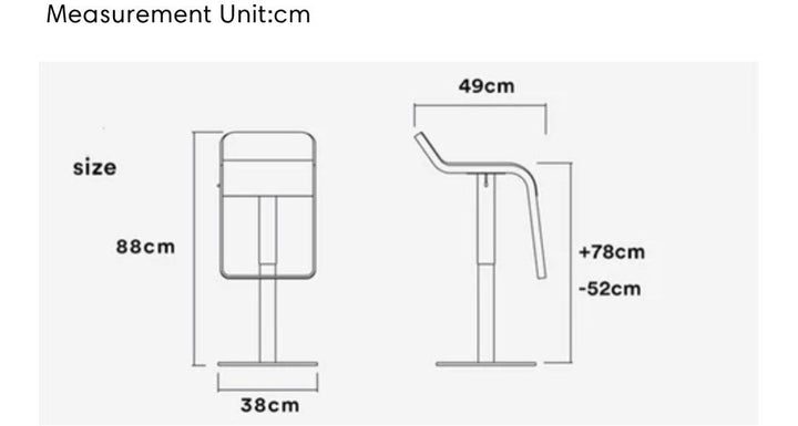 JOJI Swivel Adjustable Bar Stool