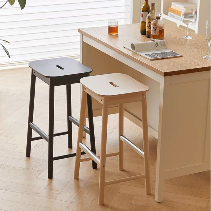JETT Modern Solid Wood Bar Stool