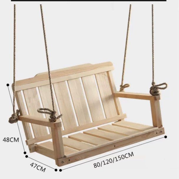 JONAH Japandi Solid Wood Swing Chair