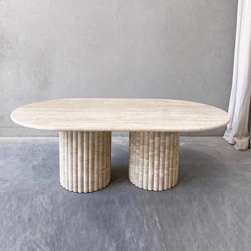 ARSHEL Modern Travertine Coffee Table