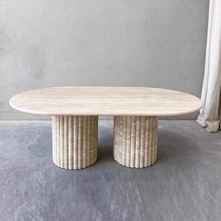 ARSHEL Modern Travertine Coffee Table