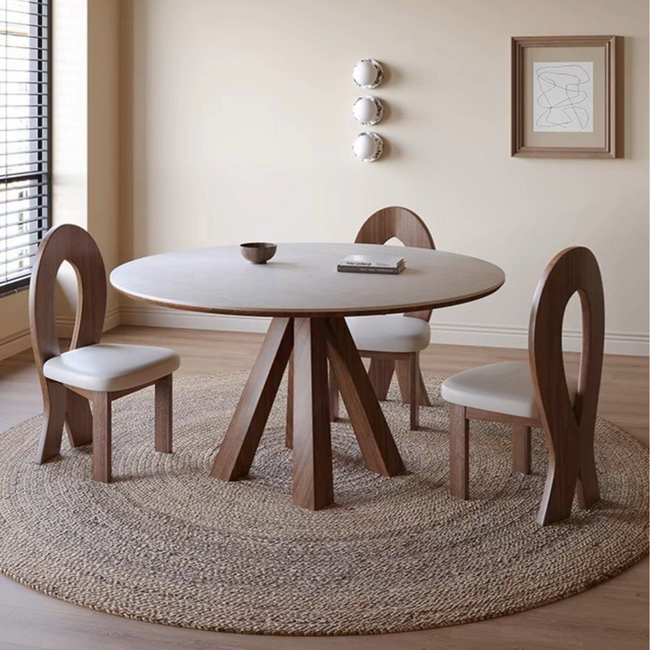 LUCINDA Japandi Round Sintered Stone Dining Table