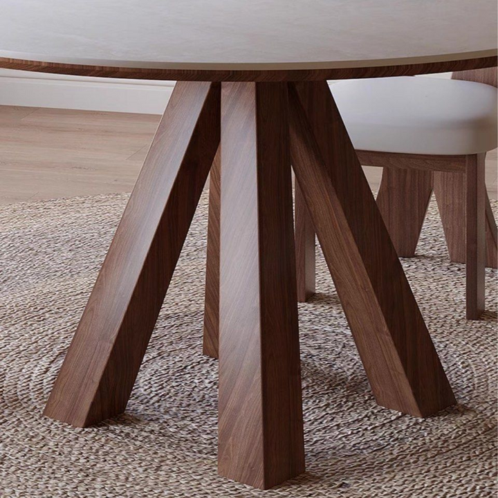 LUCINDA Japandi Round Sintered Stone Dining Table