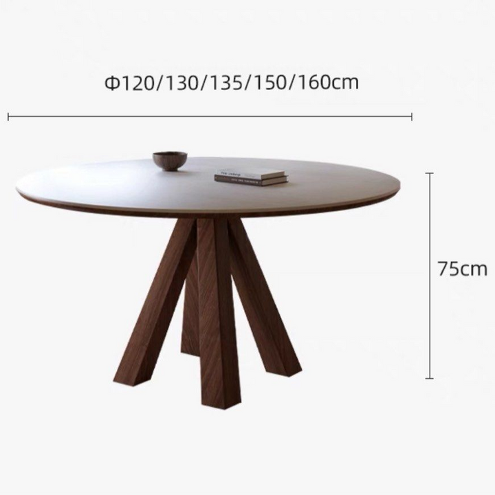 LUCINDA Japandi Round Sintered Stone Dining Table