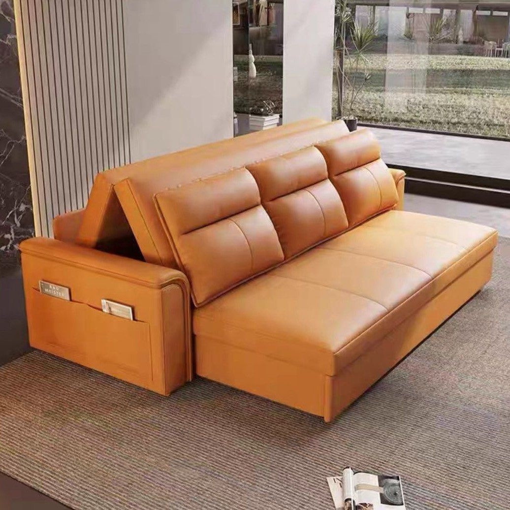 ZAVIRA Electric Motorized Leather Sofa Bed