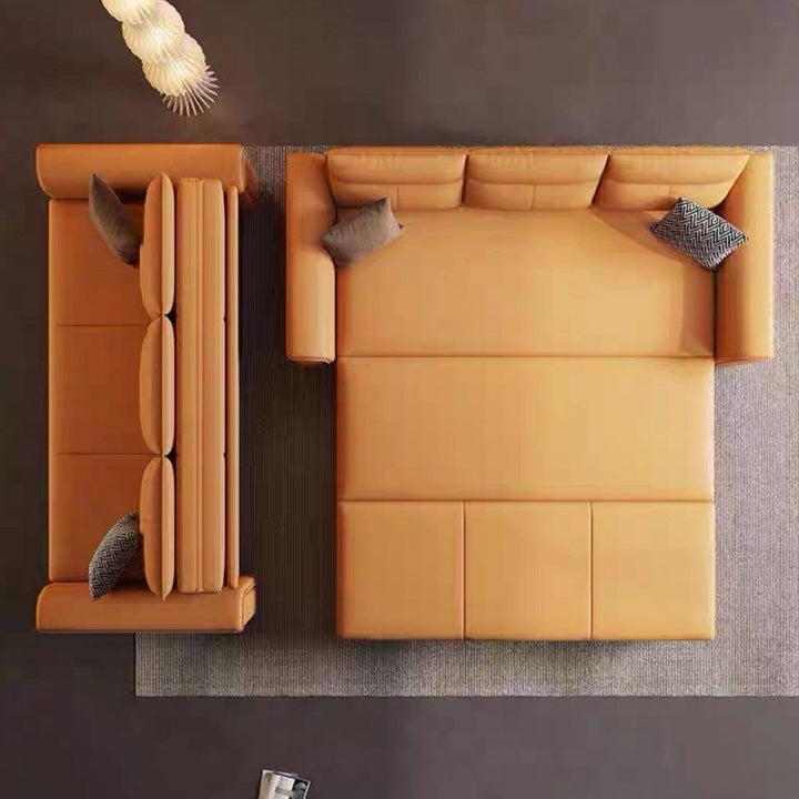 ZAVIRA Electric Motorized Leather Sofa Bed