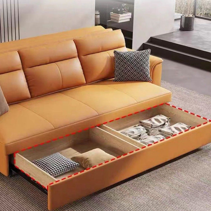 ZAVIRA Electric Motorized Leather Sofa Bed