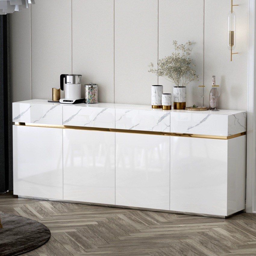 KESKI Modern Marble Sideboard