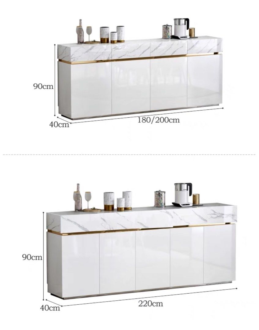 KESKI Modern Marble Sideboard