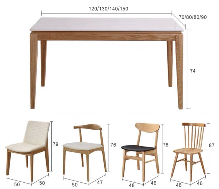 JUNE Scandinavian Sintered Stone Dining Table