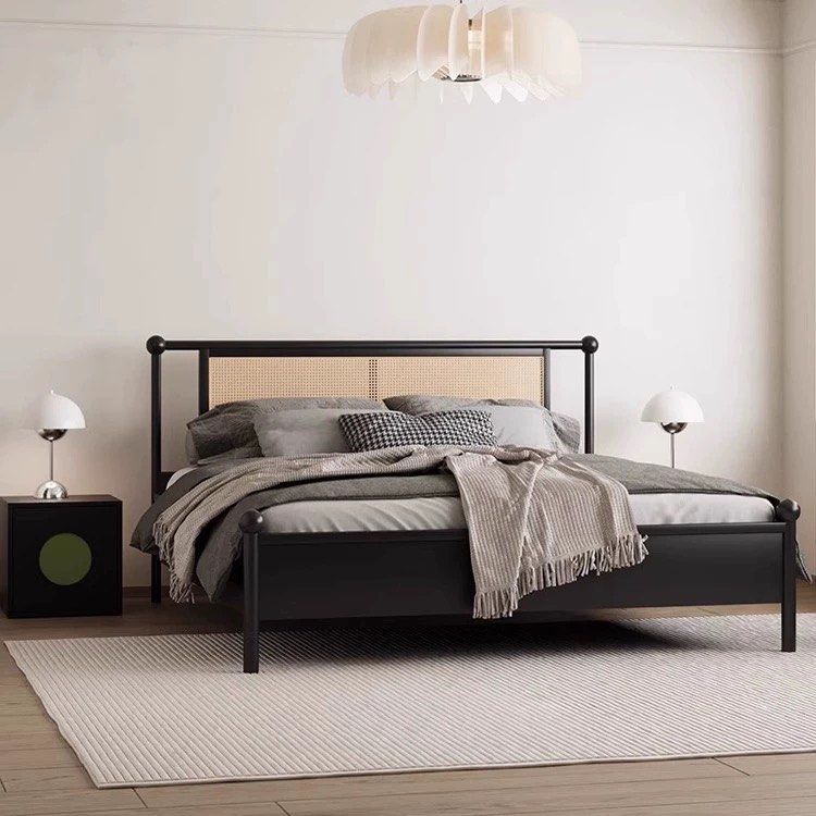 JOWIN Rustic Rattan Bedframe