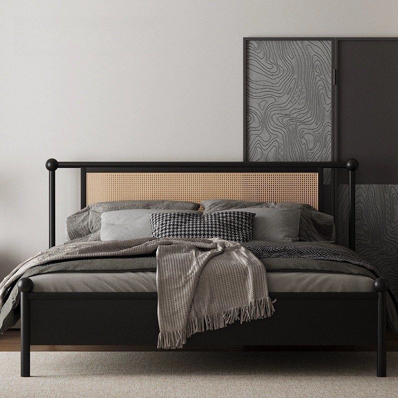 JOWIN Rustic Rattan Bedframe