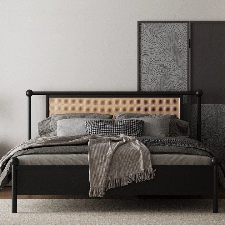 JOWIN Rustic Rattan Bedframe