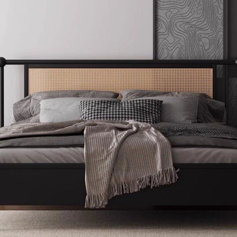 JOWIN Rustic Rattan Bedframe